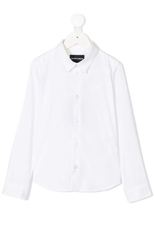 white cotton shirt EMPORIO ARMANI KIDS | 8N4C091N06Z0100